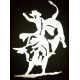 Reflective Vinyl Bull Rider Rodeo