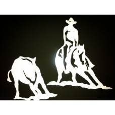 Reflective Vinyl Cutting and Rider Horse Decal