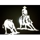 Reflective Vinyl Cutting and Rider Horse Decal