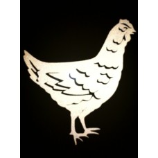 Reflective Vinyl Hen