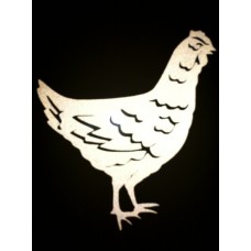 Reflective Vinyl Hen