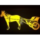 Reflective Vinyl Pony miniature and Buggy