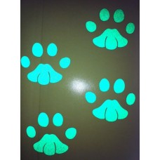 Reflective Vinyl Paw Prints 18 Pk