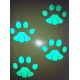 Reflective Vinyl Paw Prints 18 Pk