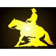 Reflective Vinyl Campdraft Reining Horse Decal