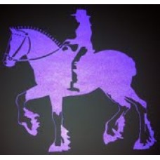 Reflective Vinyl Ridden Heavy Horse with Bob Tail