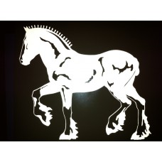 Reflective Vinyl SHIRE Clydesdale Heavy Horse