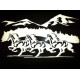 Reflective Vinyl Wild Horses Mountain Scene