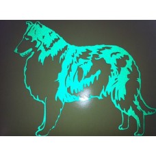 Reflective Vinyl Collie Dog