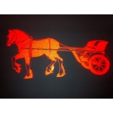 Reflective Vinyl Heavy Horse and Buggy