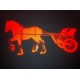 Reflective Vinyl Heavy Horse and Buggy