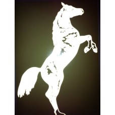 Reflective Vinyl Rearing Horse