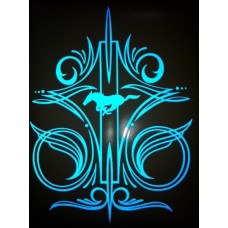 Reflective Vinyl Horse Tailgate Pinstriping