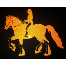 Reflective Vinyl Ridden Heavy Horse with Flowing Tail