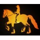 Reflective Vinyl Ridden Heavy Horse with Flowing Tail